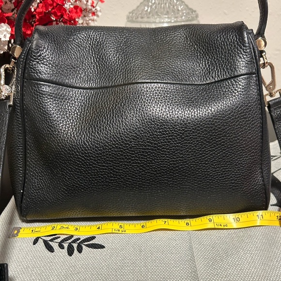 kate spade Chester Street Miri Black Pebbled Leather Shoulder Bag with Tassel - Picture 6 of 16